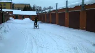 Тест драйв трех колесного электровелосипеда после ремонта мотор колеса