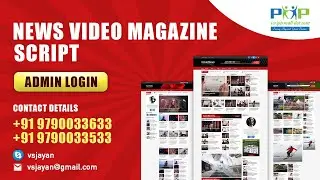 Readymade Advanced Video magazine script Admin  Login 2024 Technical Video demo Readymade PHP Script