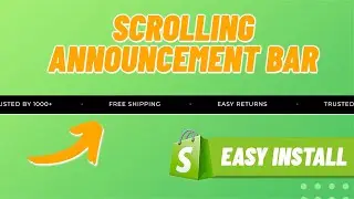 Scrolling Announcement Bar Shopify | Easiest Way To Add 2024