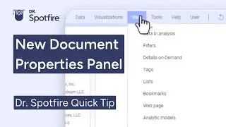 New Document Properties Panel For Spotfire