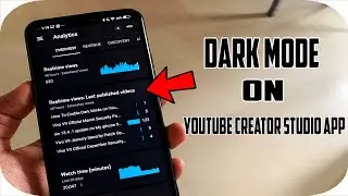 How To Enable Dark Mode on YouTube Creator Studio App !