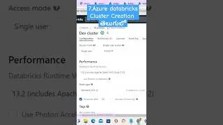 7.Azure Databricks Cluster Creation #azuredataengineer #azuredatabricks #shortvideo #youtubeshorts