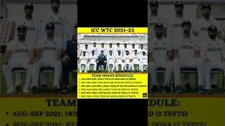 ICC WTC 2021-23 Team India's schedule