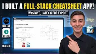 I Built a Full-Stack Cheatsheet App — WYSIWYG Editor, LaTeX, PDF Export & More