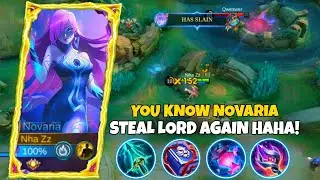 NOVARIA ANNOYING ONE SHOT STEAL LORD!! NOVARIA TOP1 GLOBAL BUILD & EMBLEM 2024 | MOBILE LEGENDS
