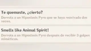 Doble logro oculto (viejo): Te quemaste, ¿cierto? / Smells like Animal Spirit! - Genshin Impact