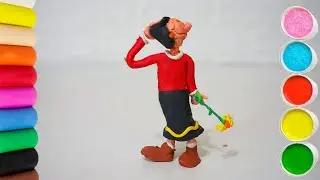 how to make popeye Olive Oyl, from polymer clay
