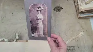Collage journal with filigree hair clip