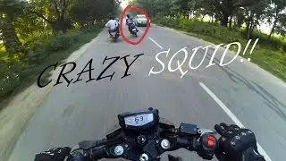 Very RISKY Chase of a WILD squid | Squid Smackdown | Apache RTR 200 Vlogs
