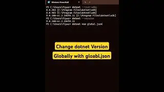 Quick Guide: Change .NET SDK Version via Terminal! #coding #dotnet #version