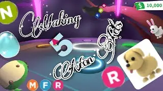 Making 5 NEON Pets in adopt me!