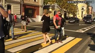 City-Feet.com - Blonde in a black dress - Ekaterina [1]