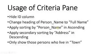 Using Criteria Pane to Generate SQL in SQL Server