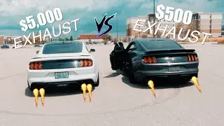 Ford Mustang GT $500 Exhaust Pipe VS $5,000 Exhaust Setup! (Extremely Loud)