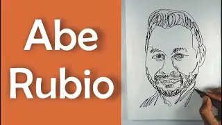 Drawing Abe Rubio - The Sand Artist - One Line Drawing