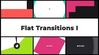 Flat Transitions I for After Effects, Premiere Pro, FCPX and DaVinci Resolve
