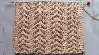 Ажурные дорожки елочкой Вязание спицами Видеоурок 243