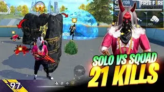 21 KILLS 🔥 | Solo VS Squad Rank NonStop Rush Gameplay - Neel Gaming