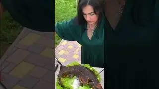 Giant sturgeon dish! 