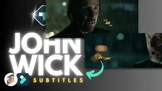 John Wick "SUBTITLES" in Filmora 13 - Bingeo Studios