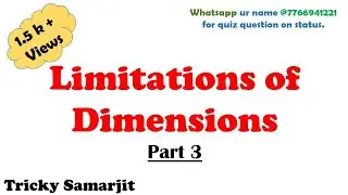 Limitation of dimensions||physics for cbse||class 11th &12th ||tricky samarjit||basic physics