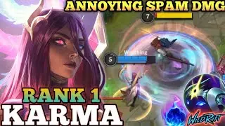 KARMA SUPPORT MVP PLAY! SPAMMING FULL BURST AP BUILD - TOP 1 GLOBAL KARMA BY Westhing - WILD RIFT