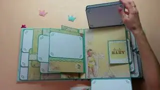 Альбом для мальчика "Наша радость" ручная работа #скрапбукинг