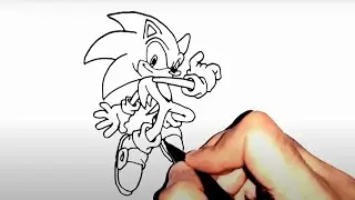 How to draw Sonic the Hedgehog