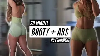 2 in 1 FLAT STOMACH AND ROUND BOOTY Pilates Workout | No Equipment! (20 Min)
