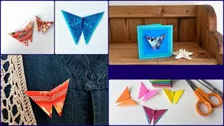 Origami Butterfly. Easy Paper Butterfly tutorial.