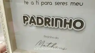 Quadro convite Padrinho - Batizado
