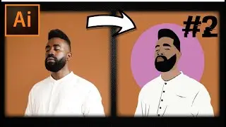 Coloring your First Flat Portrait | Vector art | Adobe illustrator CC tutorial | Part-2