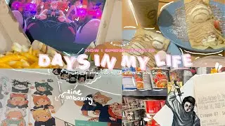 lots of food, studying, jjk 0 movie, zine unboxing l days in my life