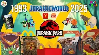 ALL JURASSIC PARK and JURASSIC WORLD TOYS from MCDONALDS and BURGER KING (1993-2025)