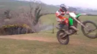 quick vid: 2002 KX125 wheelies up hill