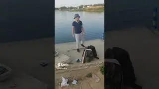 упустил удочку на рыбалке #рыбалка #маленькийрастяпа