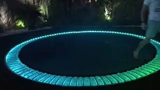 In Ground LED Lighted Trampoline