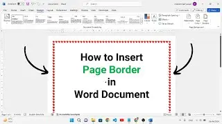 How to Insert Page Border in Word Document