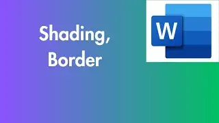 Shading & Border in Microsoft Word || RevealYourSkill