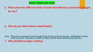 Class 4, English 2, Chapter 12, The Girl Who Hated Books, Part 3 by Anjana Jindal