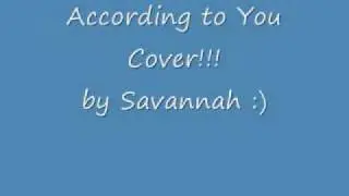 According To You - Orianthi (Cover)
