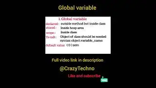 Global variable in java 