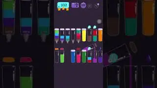 Cups - water sort puzzle | level 332 | ⭐️⭐️⭐️