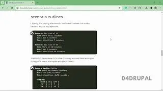 Scenario Outline to handle duplicate scenarios in Behat testing Drupal 10, Drupal 9 | D4Drupal