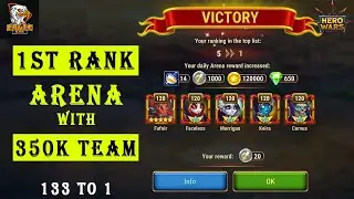 I Made It toTop 1st Rank Arena With 350k Eternity Team | Hero Wars Mobile