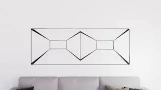 Minimalist reverse perspective illusion