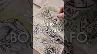 3 tips para dibujar con bolígrafo ✏️✨️ | #shorts #art #arte #dibujo #drawing #drawingtips