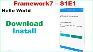 Framework7 S1E1 : Download,Install, Hello World