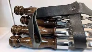 Шашлычный набор в кожанном футляре