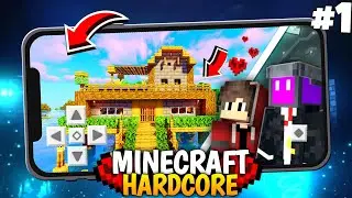Best Hardcore Survival Series 🔥 In Minecraft Pocket edition | Finding Diamonds!! On First Day🤩